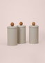 Hermia Set de Cajas de Almacenamiento STP0019, 3 Piezas, Beige